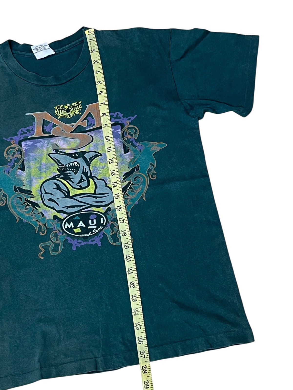 Maui and Sons Vintage 90s MAUI AND SONS shark faded tee shirt Size US M / EU 48-50 / 2 - 9 Thumbnail