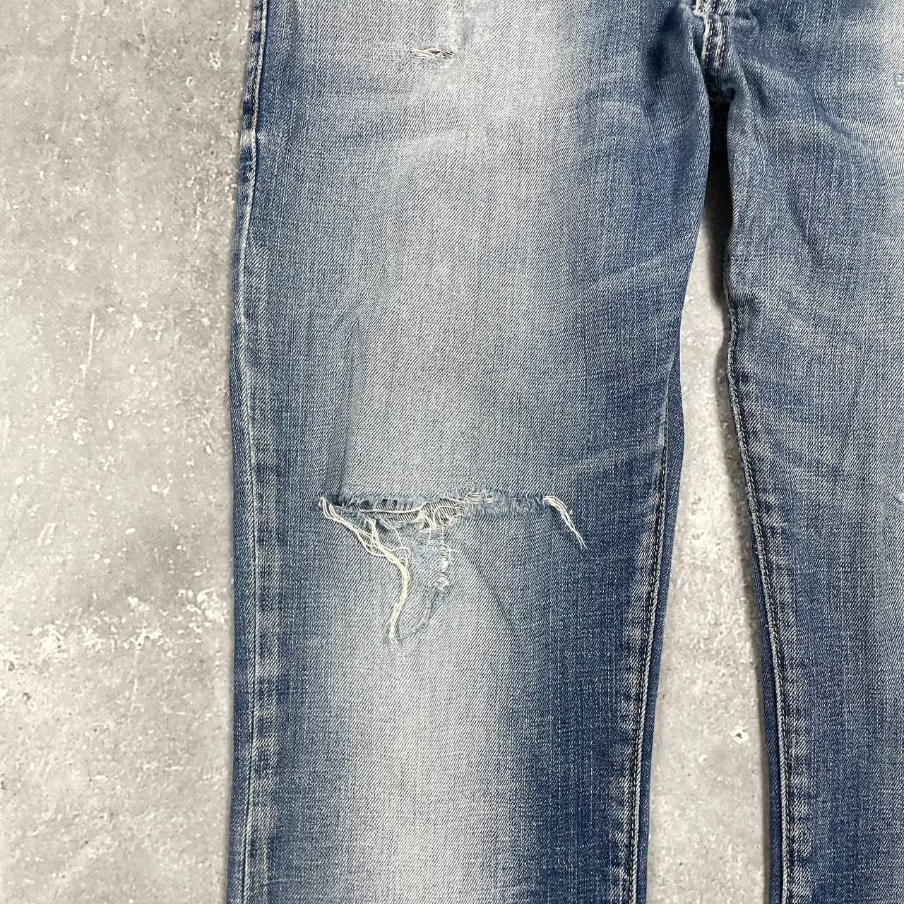 Armani Vintage 2000s ARMANI JEANS Distressed Y2K Jeans Blue Size 34 Size US 34 / EU 50 - 5 Thumbnail