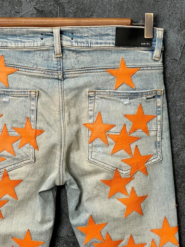 Amiri Amiri Star Leather Logo Washed Jeans Size US 30 / EU 46 - 7 Thumbnail