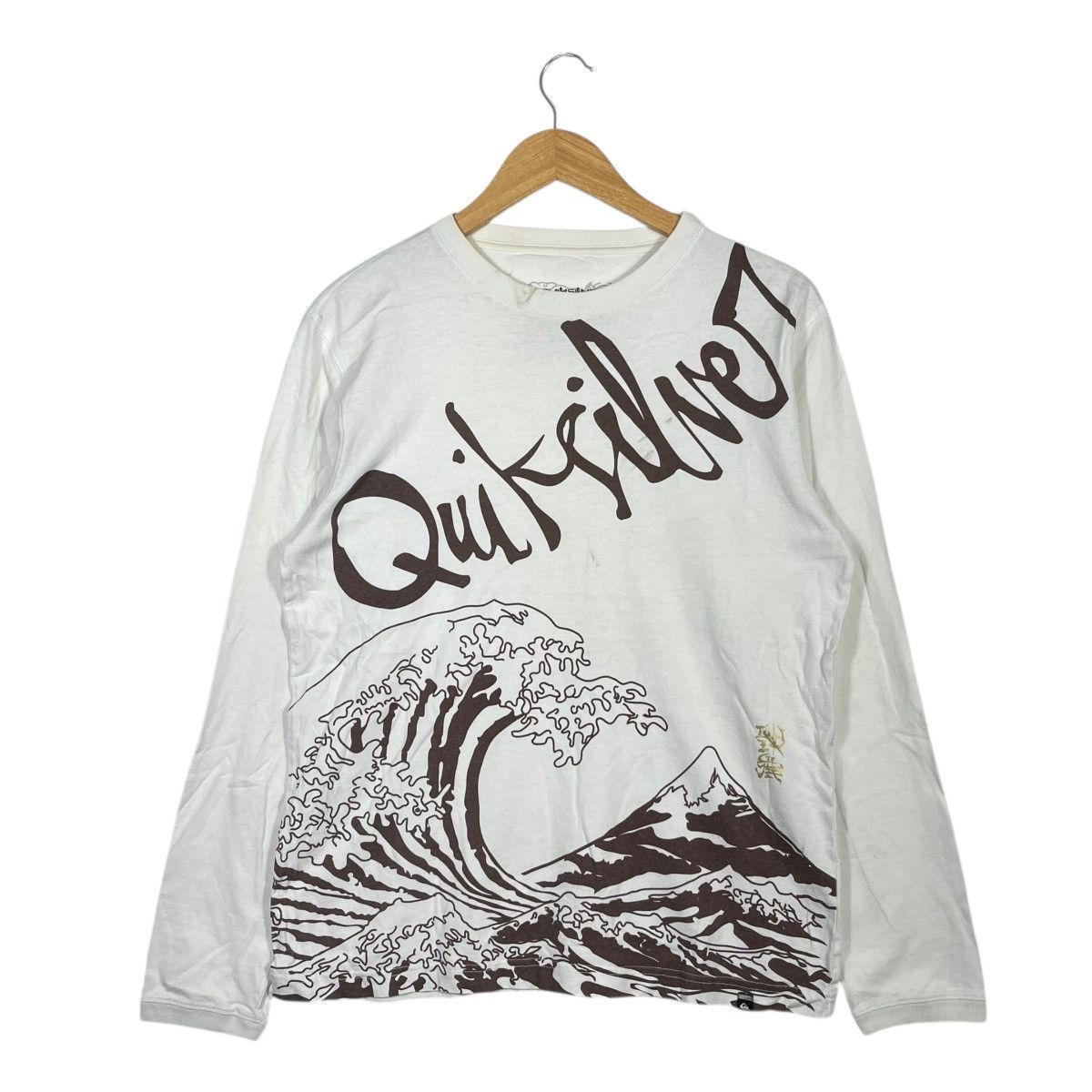 Quiksilver Quiksilver Great Wave Mount Fuji White Long Sleeve Tee Size US M / EU 48-50 / 2 - 1 Thumbnail
