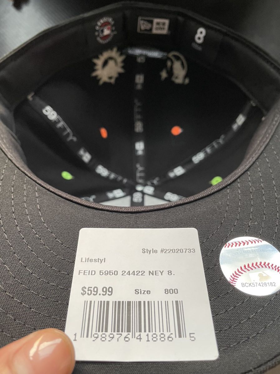 New Era New Era Feid Yankees Cap Black Green White Fitted Hat Size 8 Size ONE SIZE - 8 Thumbnail