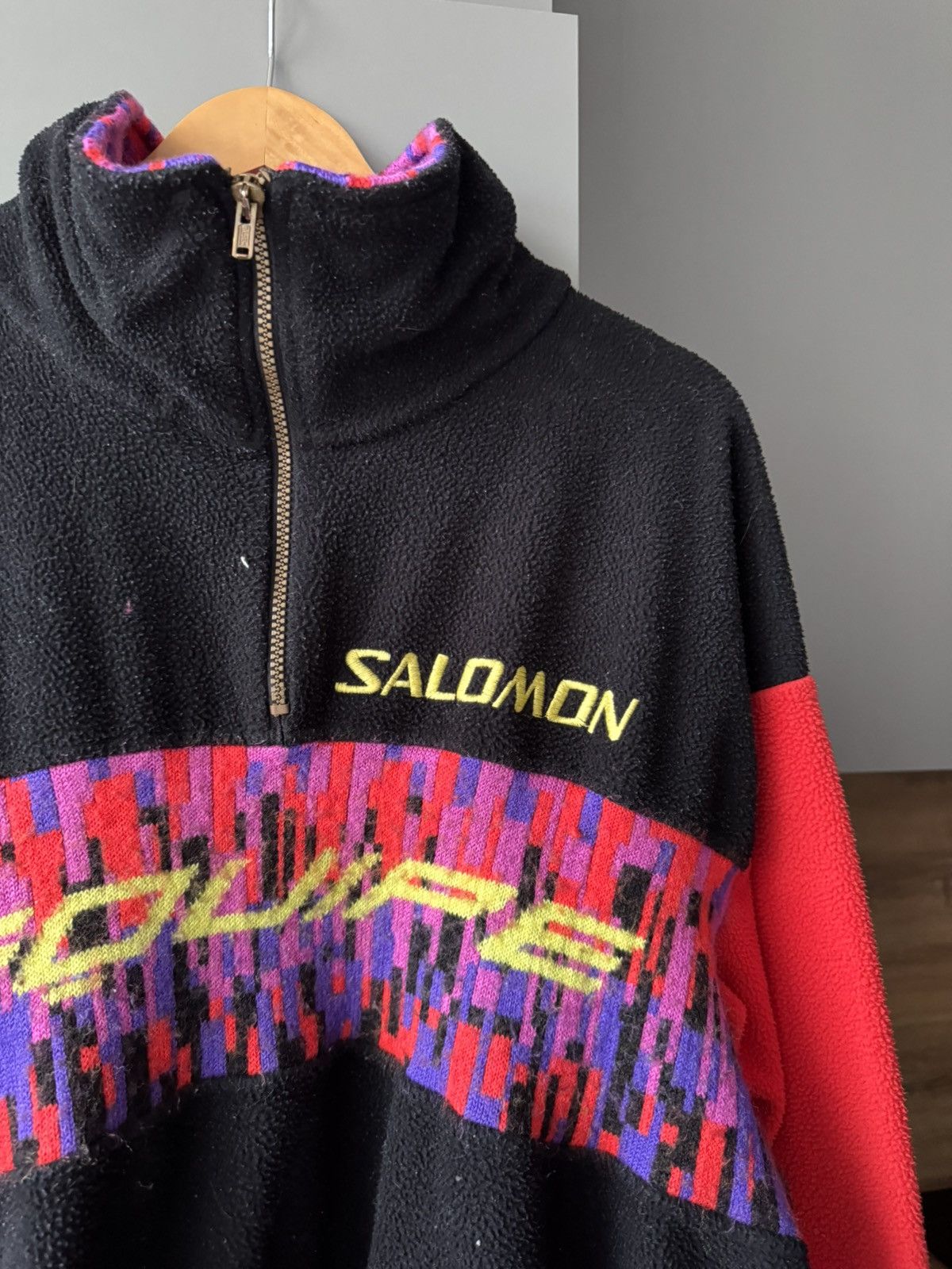 Salomon Vintage Rare Salomon Equipe 1/3 Zip Fleece Size US XL / EU 56 / 4 - 2 Thumbnail