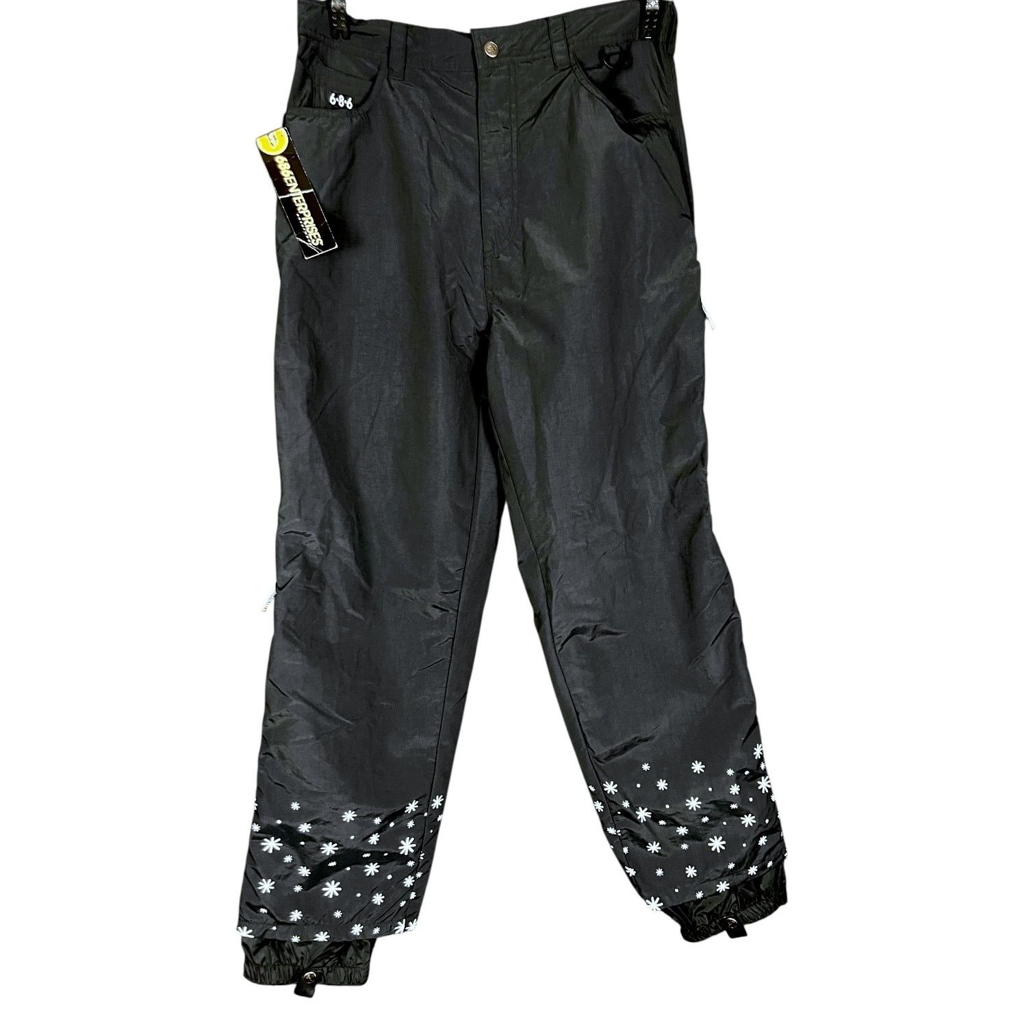 NWT 686 Black Snowboarding Pants - Size XL - 90s Deadstock