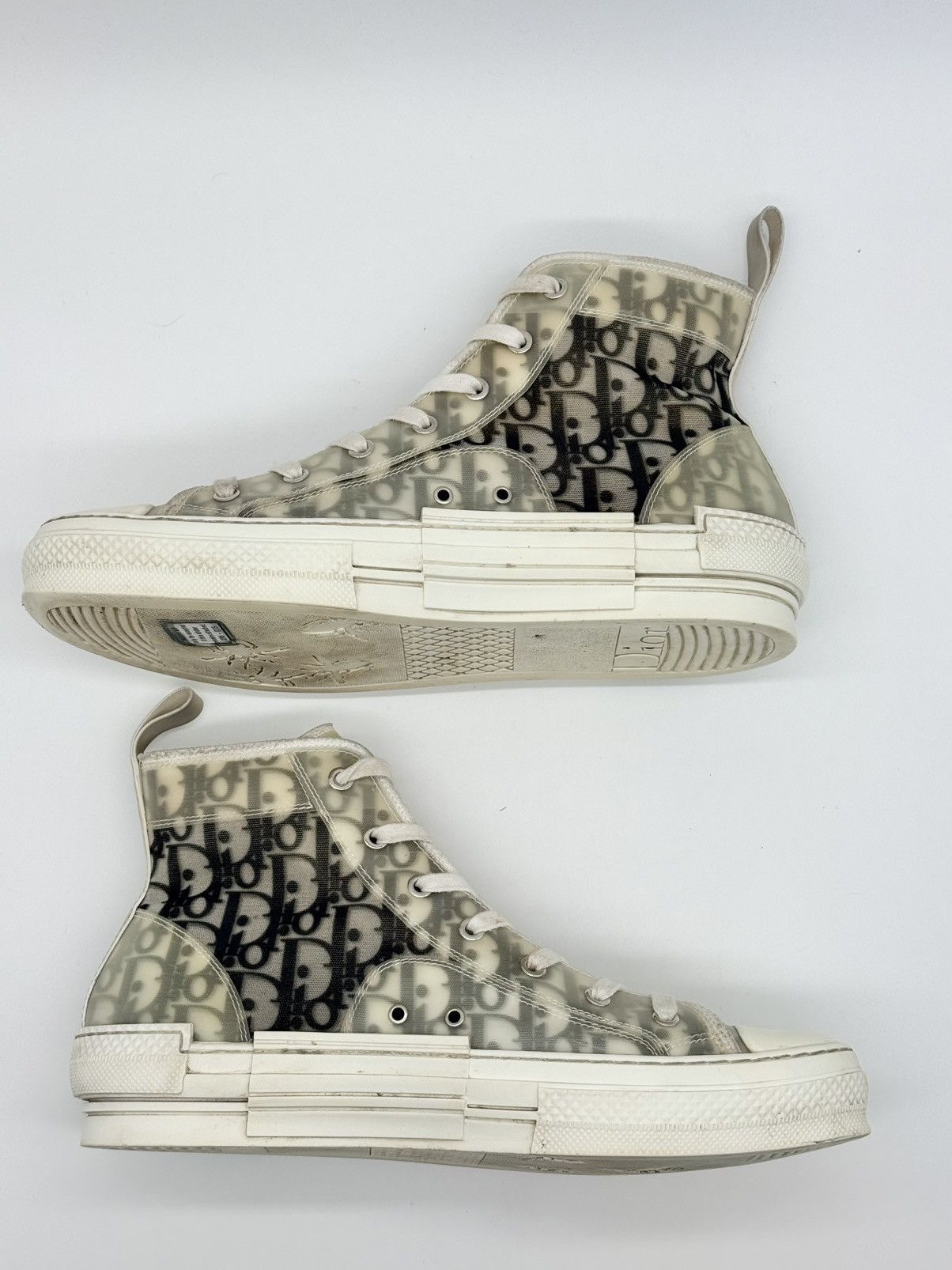 Dior Size 10 - Dior B23 High Dior Oblique White Size US 10 / EU 43 - 3 Thumbnail