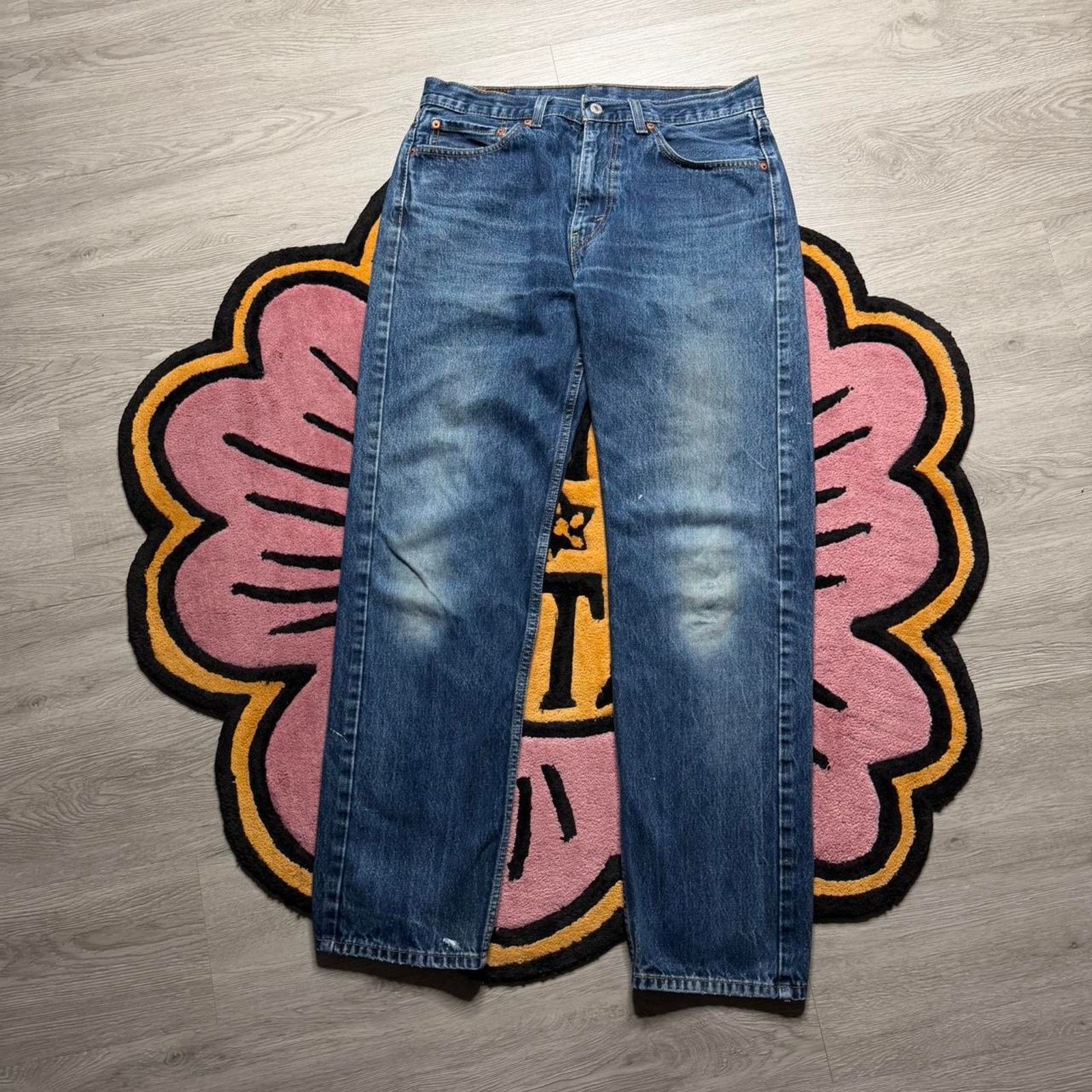 Levi's Levi’s Strauss 505 Regular Straight Stonewashed Denim Jeans Size US 34 / EU 50 - 1 Thumbnail