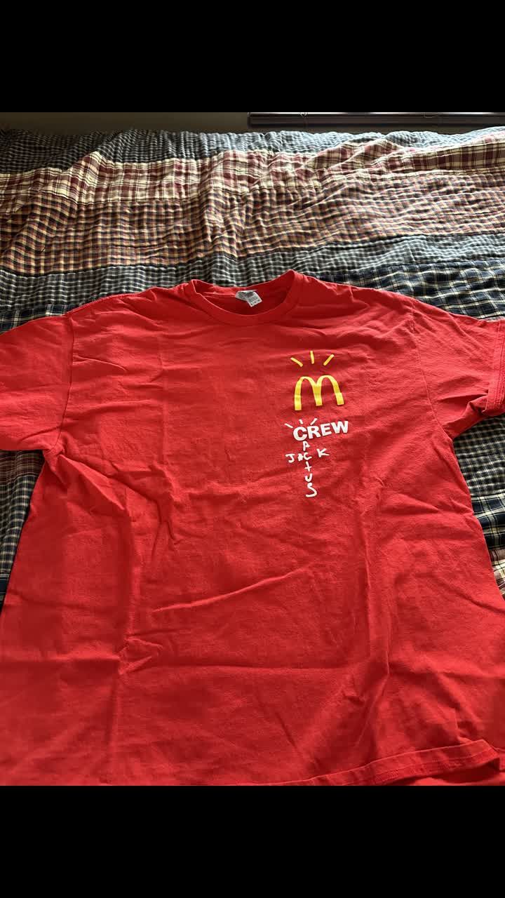Travis Scott Cactus Jack McDonald's Crew Tee Size US XL / EU 56 / 4 - 1 Thumbnail