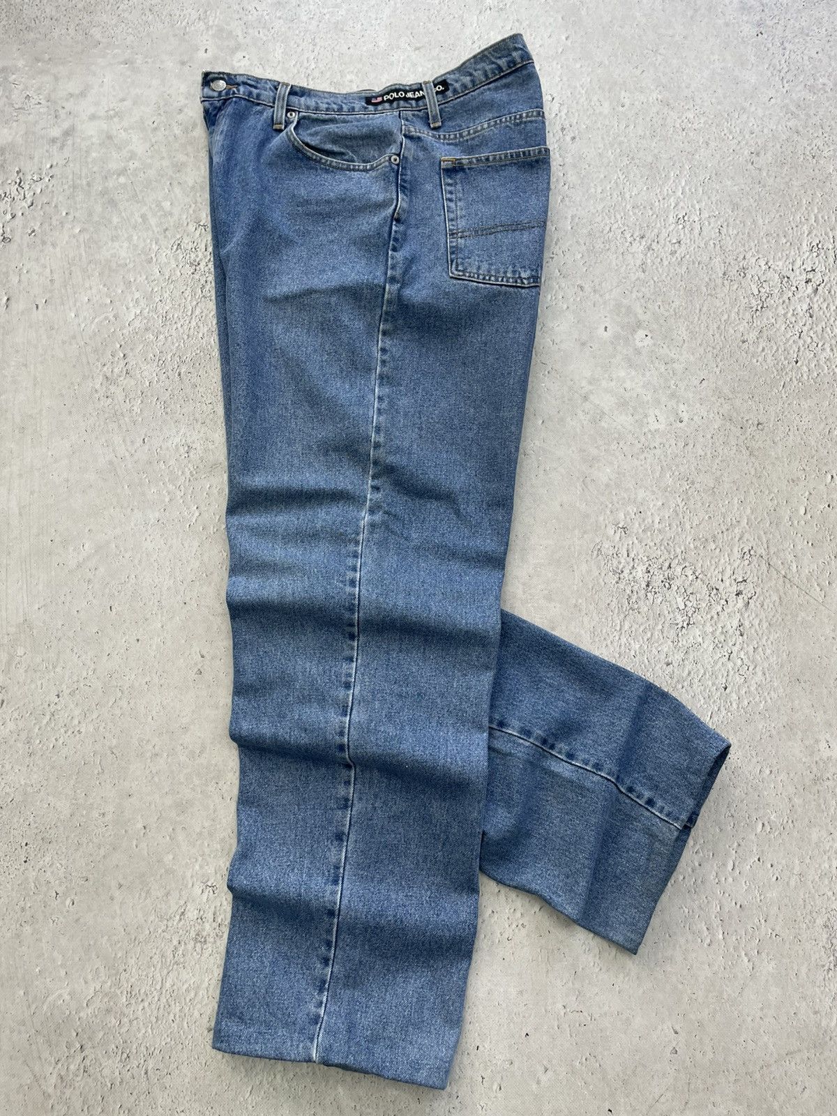 Polo Ralph Lauren Polo Ralph Lauren Denim baggy pants retro style Size US 34 / EU 50 - 8 Thumbnail