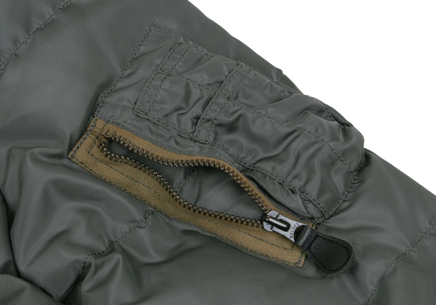 Junya Watanabe Patch Hooded Down Jacket in Khaki Orange, Size M Size US M / EU 48-50 / 2 - 9 Thumbnail