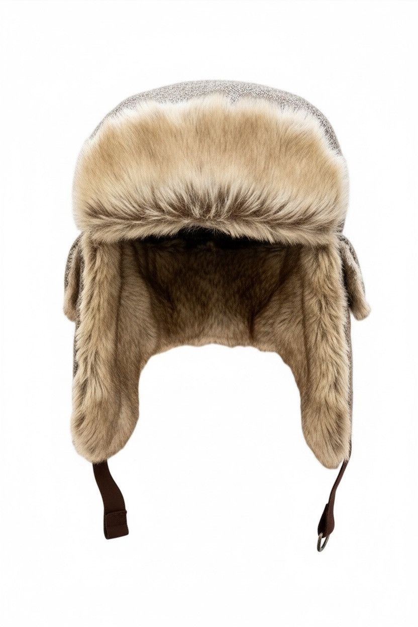 Harris Tweed Harris Tweed Wool Ushanka Winter Arctic Hat Mens Size ONE SIZE - 2 Thumbnail