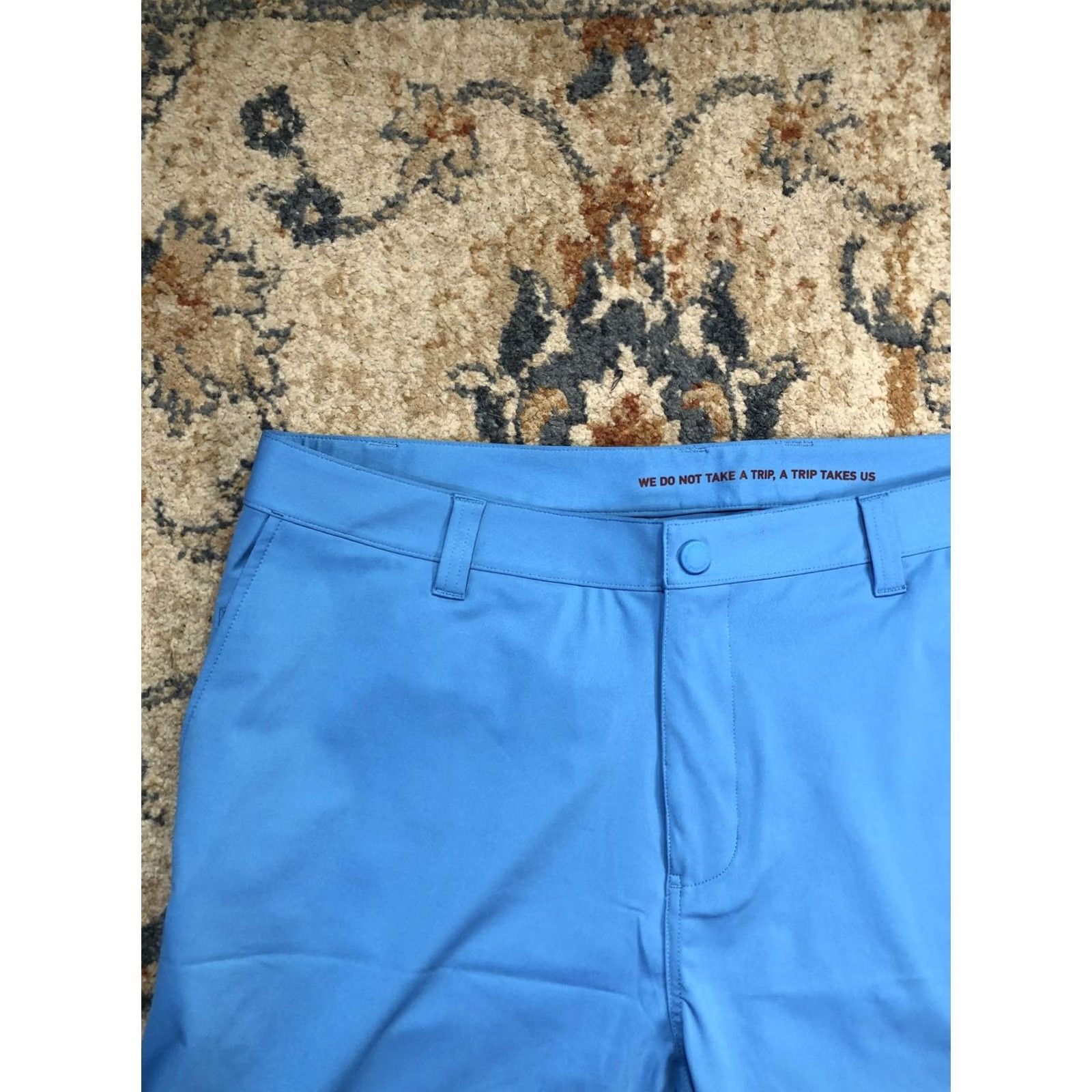 Rhone Rhone Mens 38 Blue Performance Stretch Chino Shorts 9 Inseam Casual Summer Golf Size US 38 / EU 54 - 2 Thumbnail