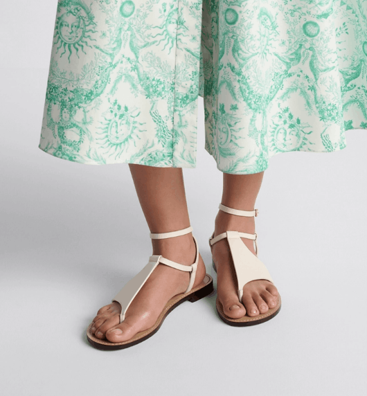 Dior o1w1db10725 KCO023 Sun Thong Sandals in White Size US 12 / IT 42 - 5 Thumbnail