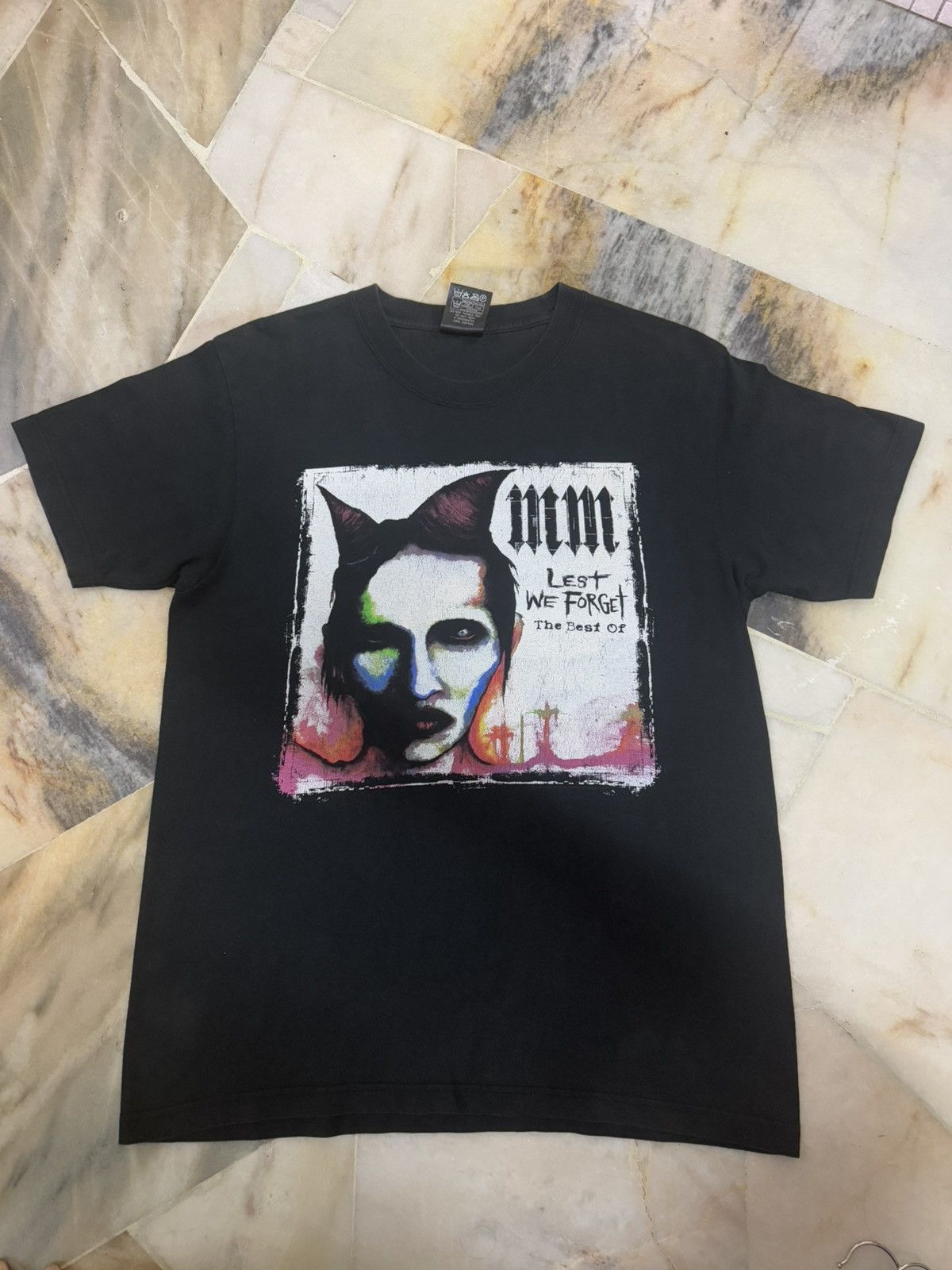 Band Tees × Marilyn Manson × Vintage Marilyn Manson Lest we forget against all god Size US L / EU 52-54 / 3 - 1 Thumbnail