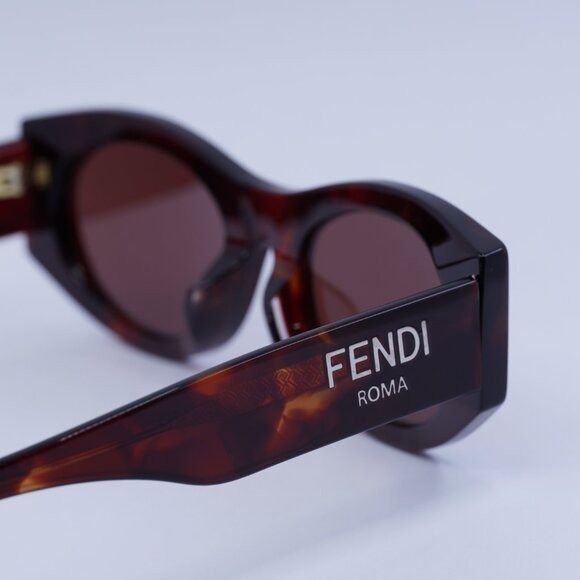 Fendi 🕶️ New Fendi FE40125F 54S Sunglasses - Shiny Red Havana Size ONE SIZE - 5 Thumbnail