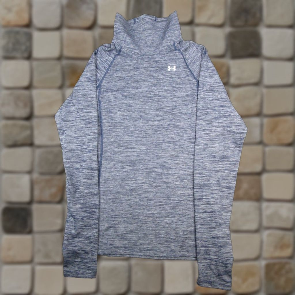 Under Armour Under Armour Pullover Sweatshirt Womens Medium Blue Running Fleece Mock Neck Athletic Regular Size M Logo Activewear Womens Size M / US 6-8 / IT 42-44 - 1 Thumbnail