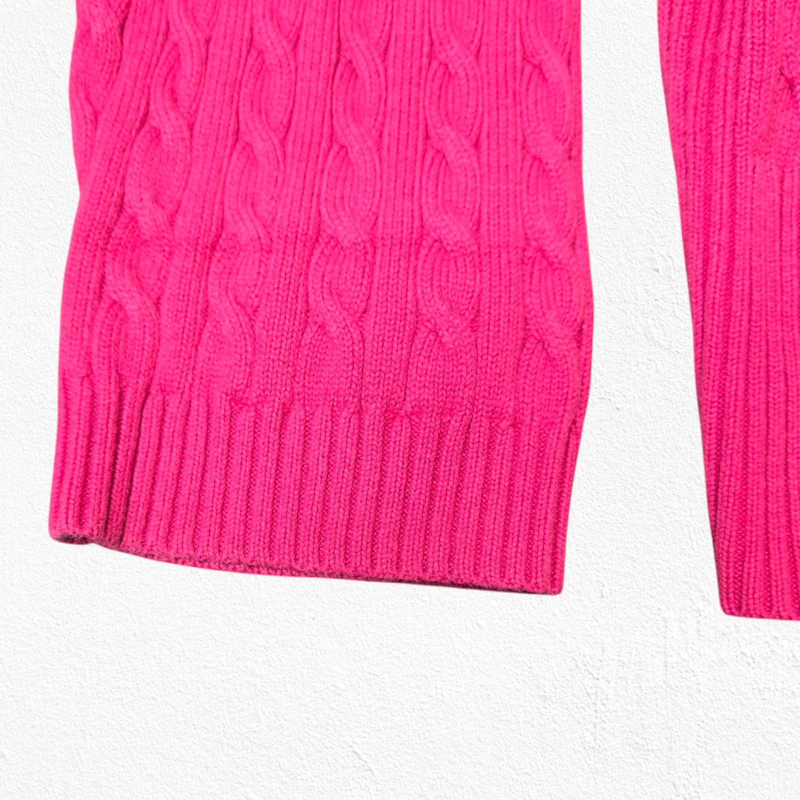 Tommy Hilfiger Y2K Tommy Hilfiger Hot Pink Cable Knit Sweater Size Large Size L / US 10 / IT 46 - 6 Thumbnail