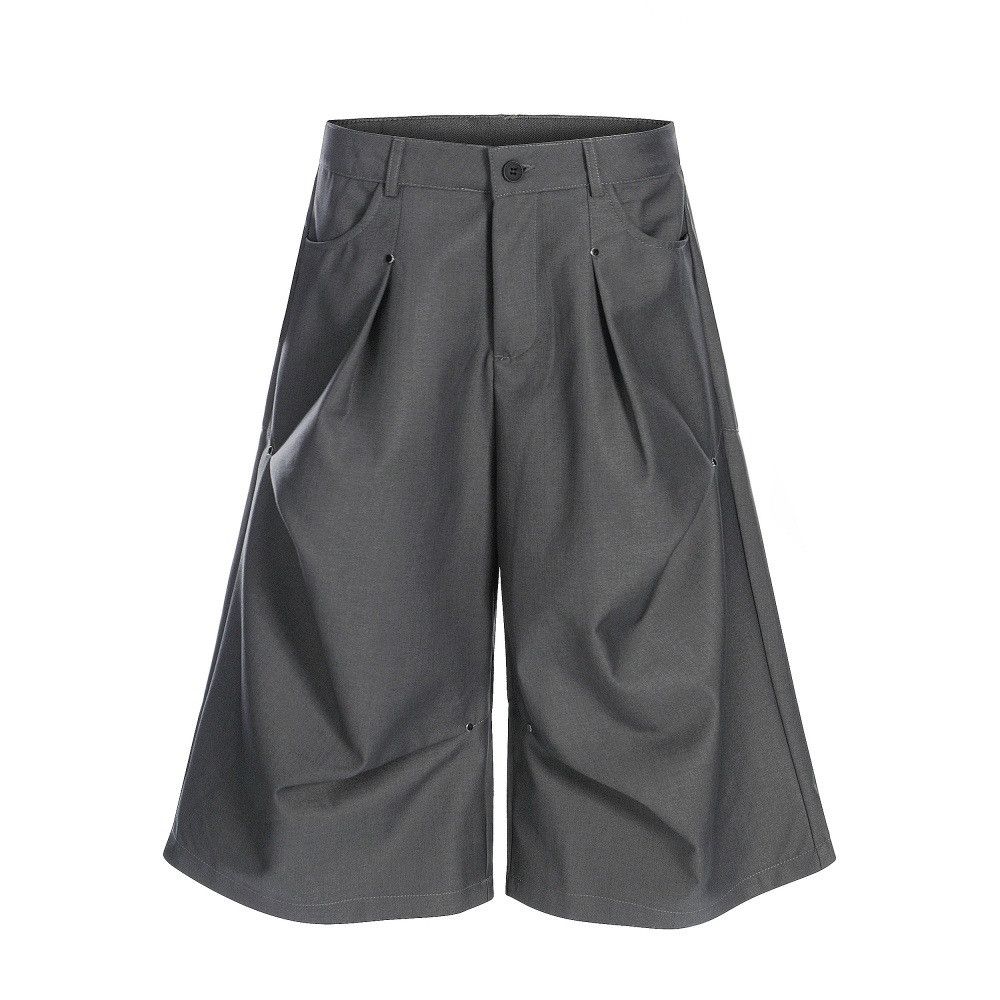Japanese Brand Men's Solid-Color Casual Vibe Pleated Wide-Leg Shorts Size US 32 / EU 48 - 1 Thumbnail