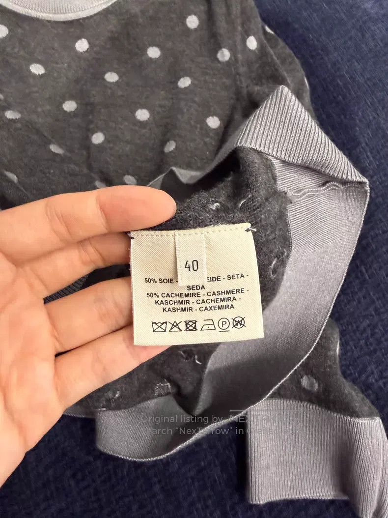 Hermes Hermes Polka Dot High-Neck Knit Top Size S / US 4 / IT 40 - 4 Thumbnail
