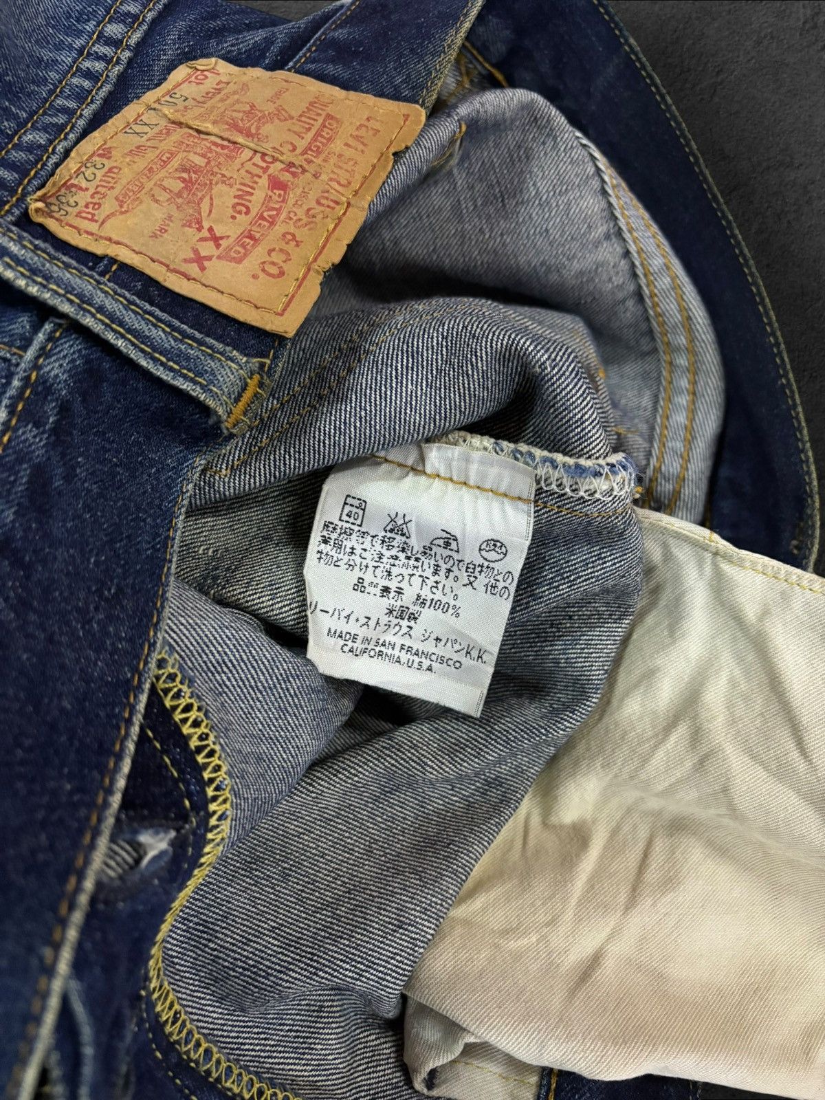 Levi's Vtg 80s US Levis Big E 501 #555 Grunge Selvedge Jeans Size US 30 / EU 46 - 12 Thumbnail
