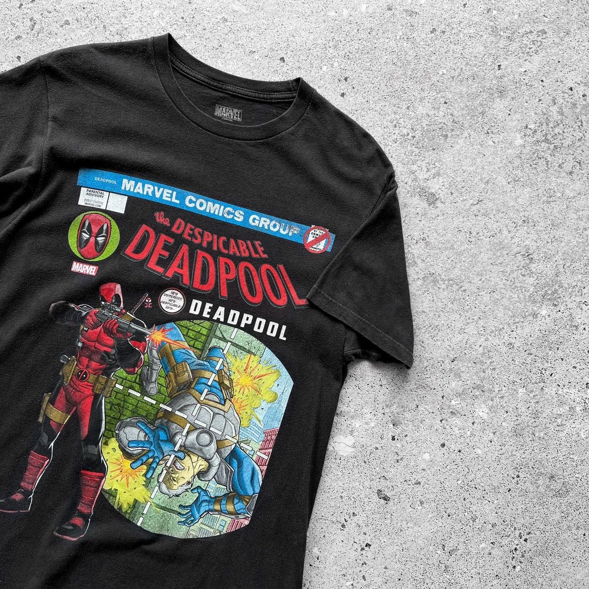 Marvel Comics × Vintage Marvel Comics Deadpool Mens Vintage Short Sleeve T-Shirt Size US S / EU 44-46 / 1 - 4 Thumbnail
