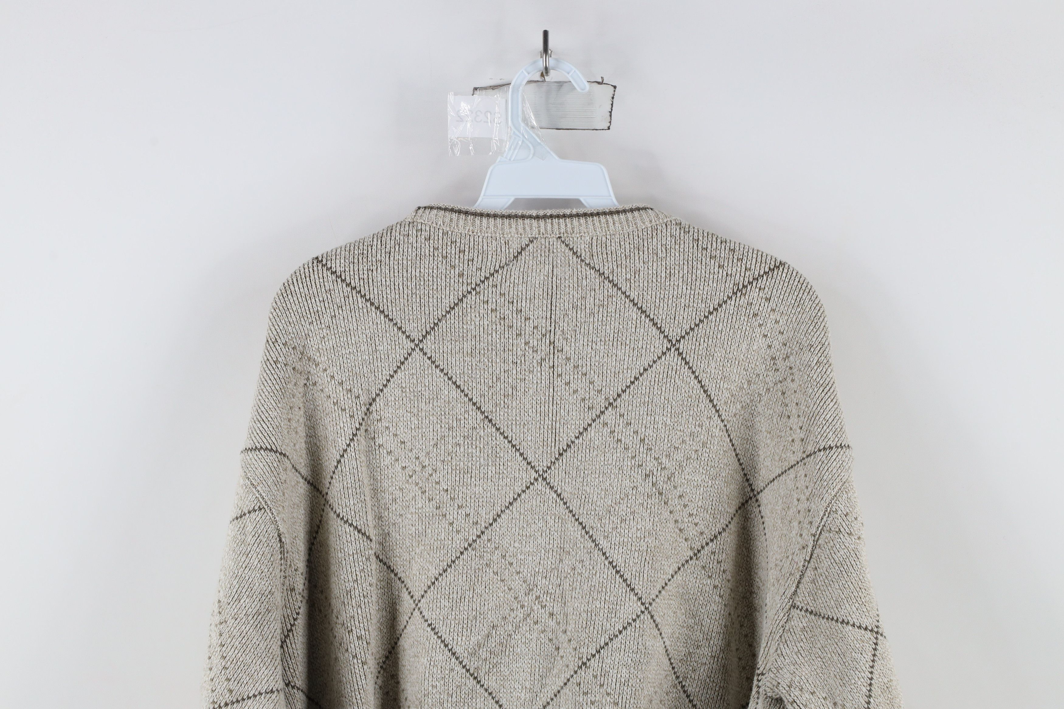 Vintage Vintage 90s Streetwear Checkered Knit Crewneck Sweater USA Size US M / EU 48-50 / 2 - 7 Thumbnail