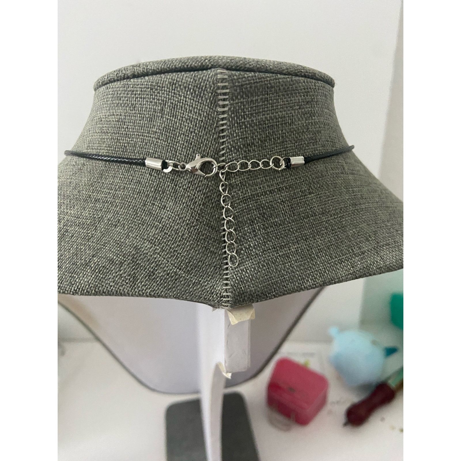 Handmade Big black glass bead pendant necklace Size ONE SIZE - 3 Thumbnail