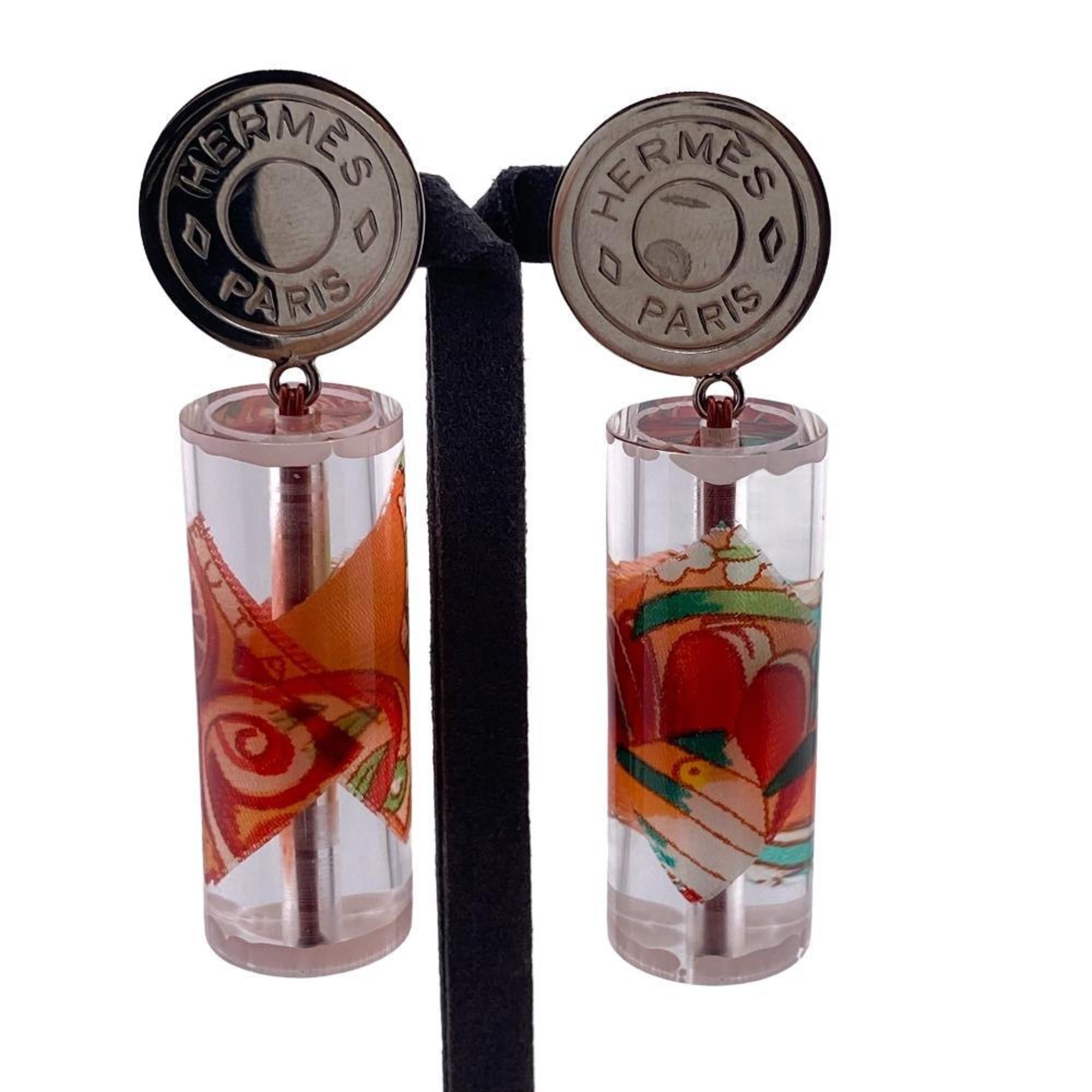 image of Hermes Serie Earrings Silver Women's Z0006407 in Red