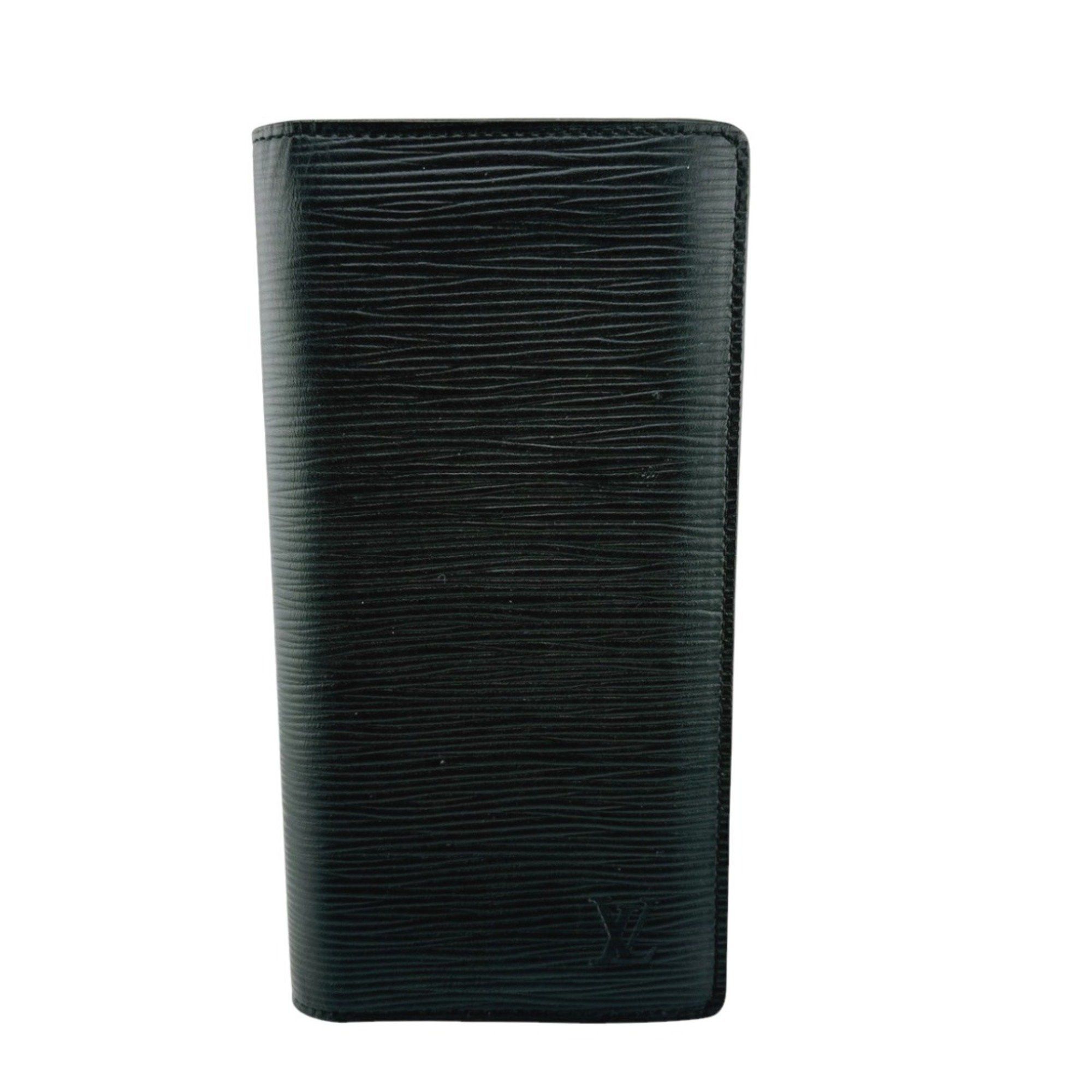 Louis Vuitton Louis Vuitton Long Wallet with Coin Purse Epi Portefeuille Brazza Leather M60622 Noir LV Size ONE SIZE - 1 Thumbnail