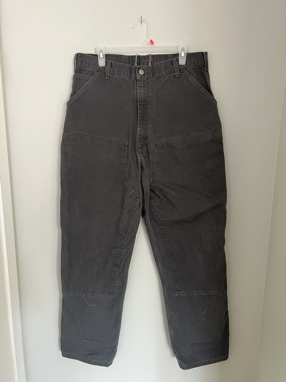 Carhartt Vintage Carhartt Double Knee Carpenter Work Pants Grey Size US 34 / EU 50 - 1 Thumbnail
