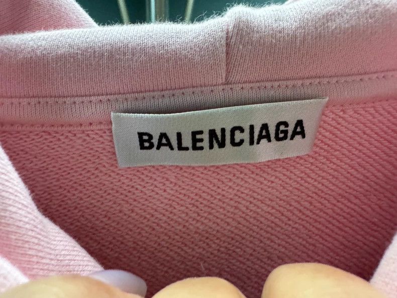 Balenciaga Balenciaga Pink Crew Hoodie 2505-Nextarrow Size US S / EU 44-46 / 1 - 5 Thumbnail