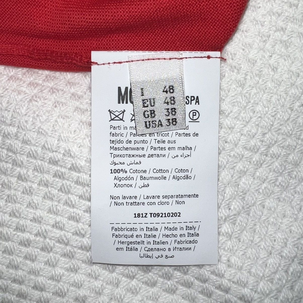 Moschino Moschino Racing Sweater Red Cotton Knit Logo Patches Size US M / EU 48-50 / 2 - 6 Thumbnail