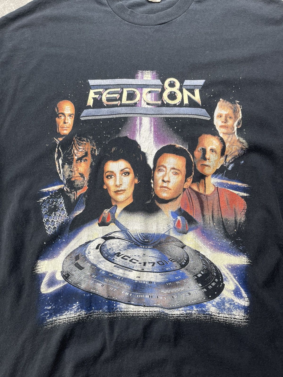 Band Tees FedCon 8 Star Trek Convention T-Shirt Sci-Fi Cast Print Te Size US XL / EU 56 / 4 - 4 Thumbnail