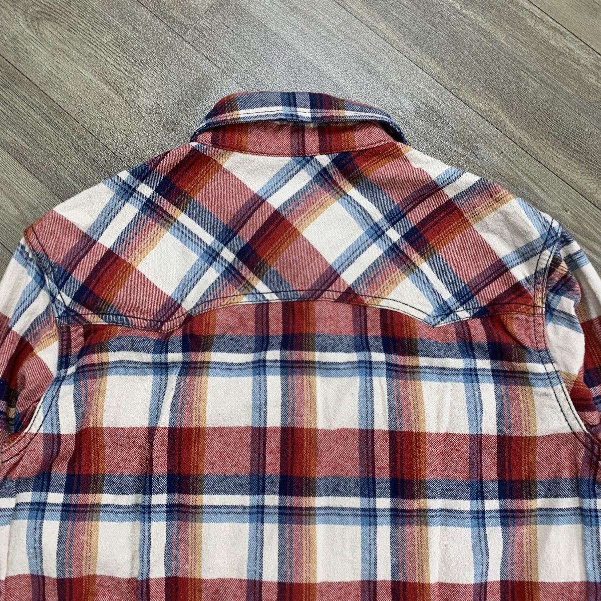 If Six Was Nine × Japanese Brand × Le Grande Bleu (L.G.B.) GOA Punk Unfinished Plaid Western Flanel Shirt Size US S / EU 44-46 / 1 - 11 Thumbnail