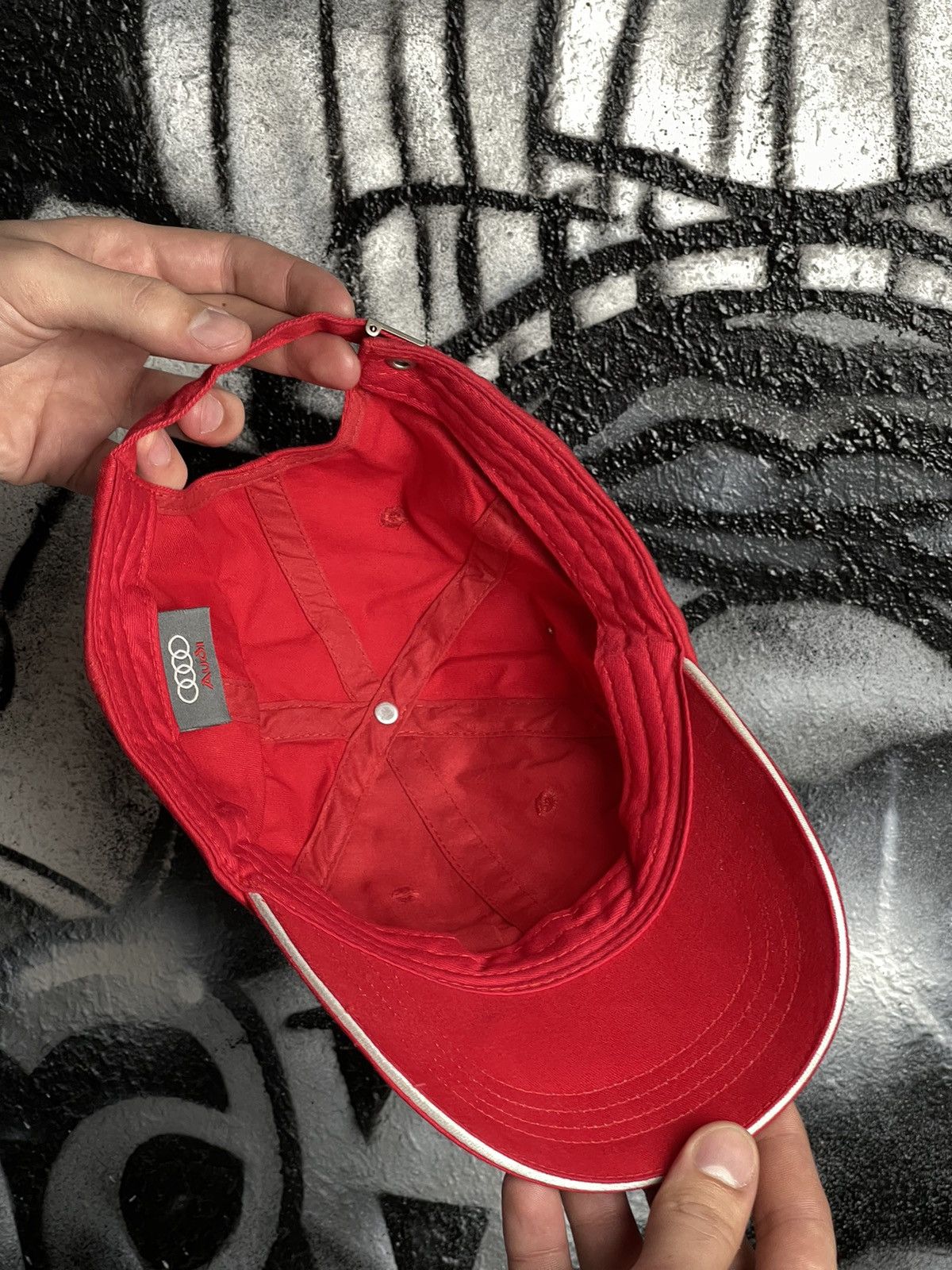 Vintage Vintage Audi Racing Red Y2K Cap Hat Size ONE SIZE - 8 Thumbnail