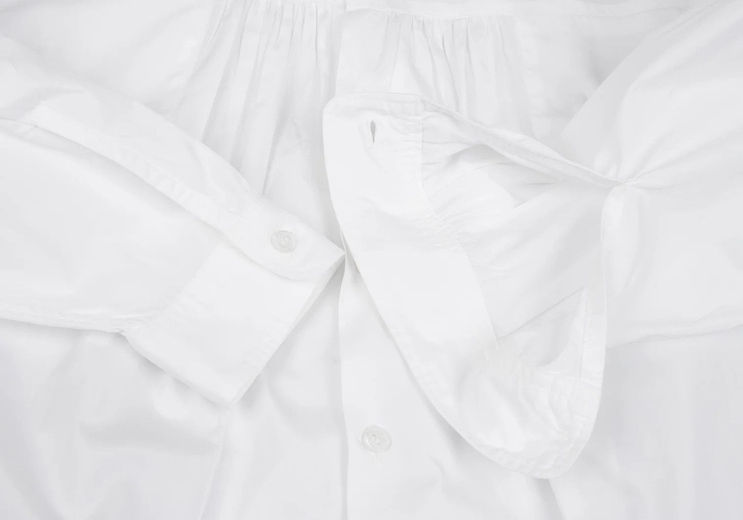 Yohji Yamamoto Yohji Yamamoto Gathered Design Cotton Shirt Size US M / EU 48-50 / 2 - 6 Thumbnail