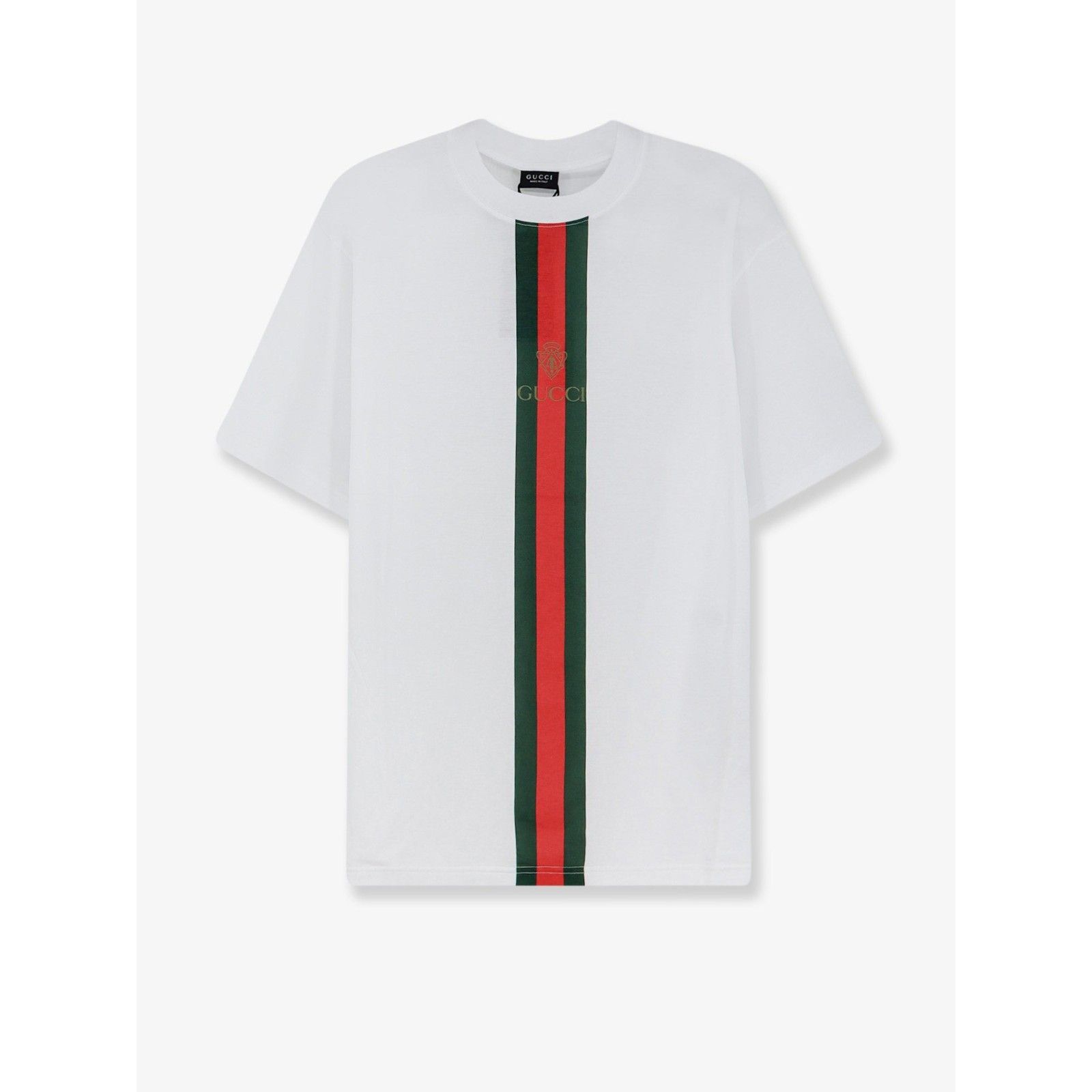 Gucci GUCCI Men Yellow Striped SEQUIN RABBIT EMBROIDERED T-Shirt L 