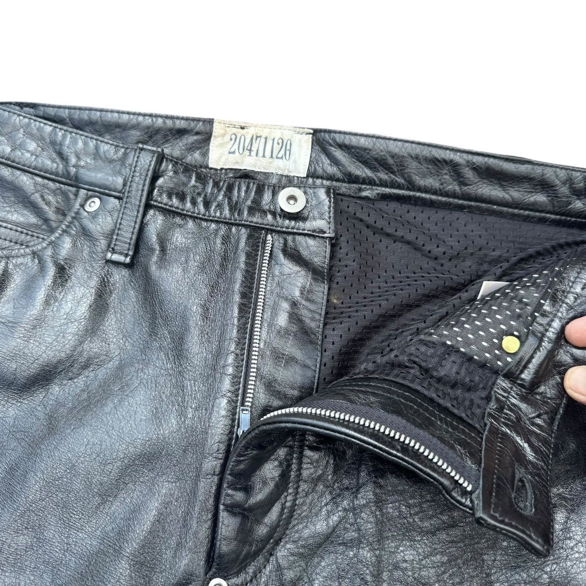 20471120 20471120 Black Leather Carpenter Pants Cowhide Size US 36 / EU 52 - 15 Thumbnail