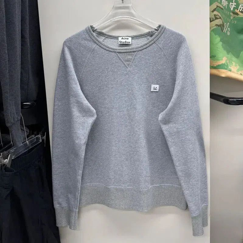 Acne Studios Grey Men's Knit Sweater.