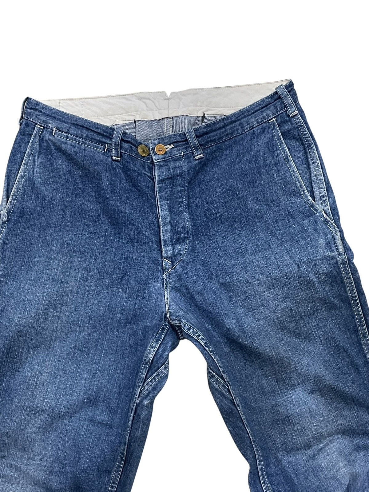 *A VONTADE *A Vontade Buckle Backs Denim Work Pants Kapital Style Size US 32 / EU 48 - 5 Thumbnail