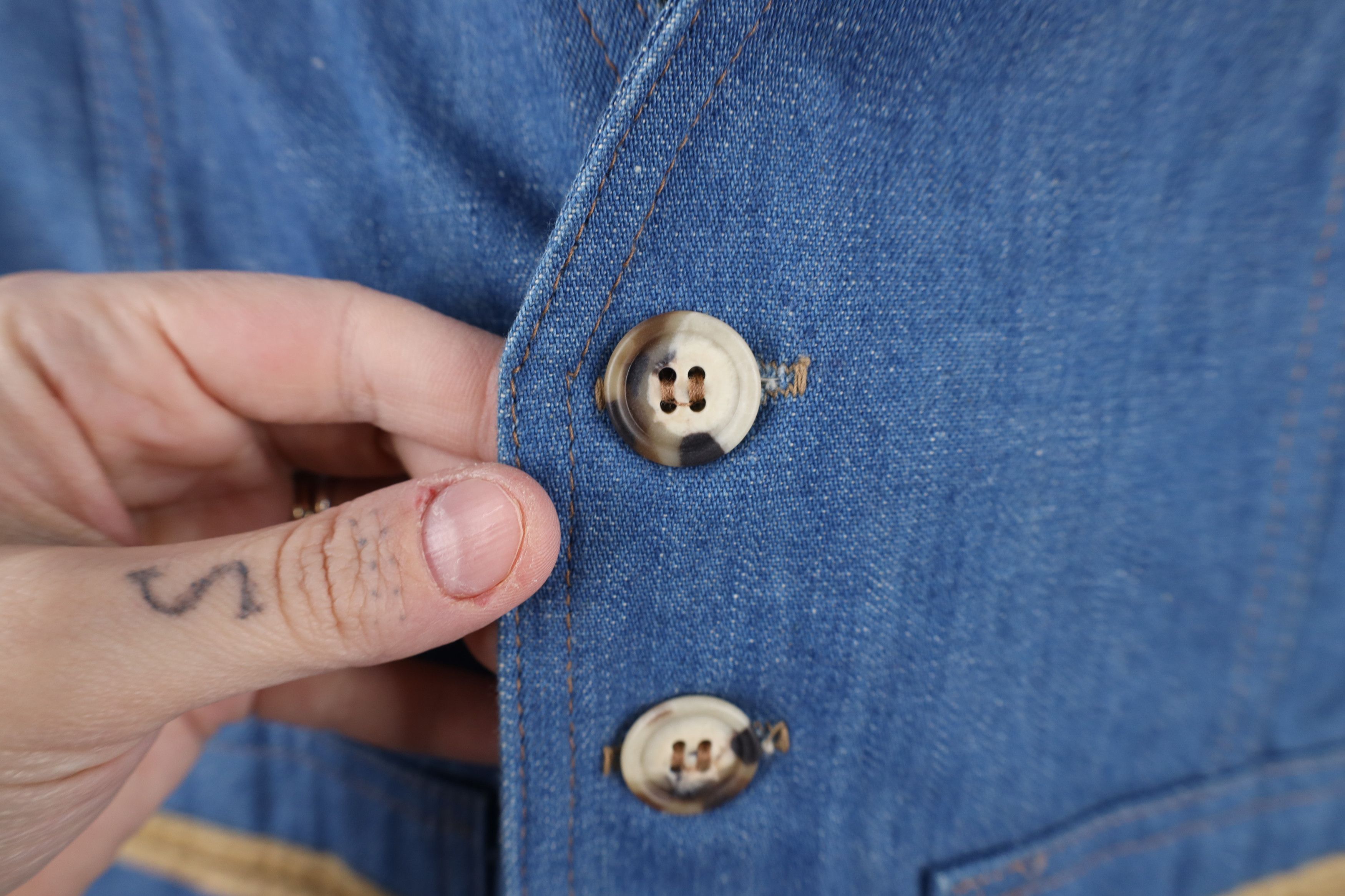 Vintage Vintage 70s Streetwear Corduroy Jean Vest Jacket Blue USA Size US XS / EU 42 / 0 - 8 Thumbnail