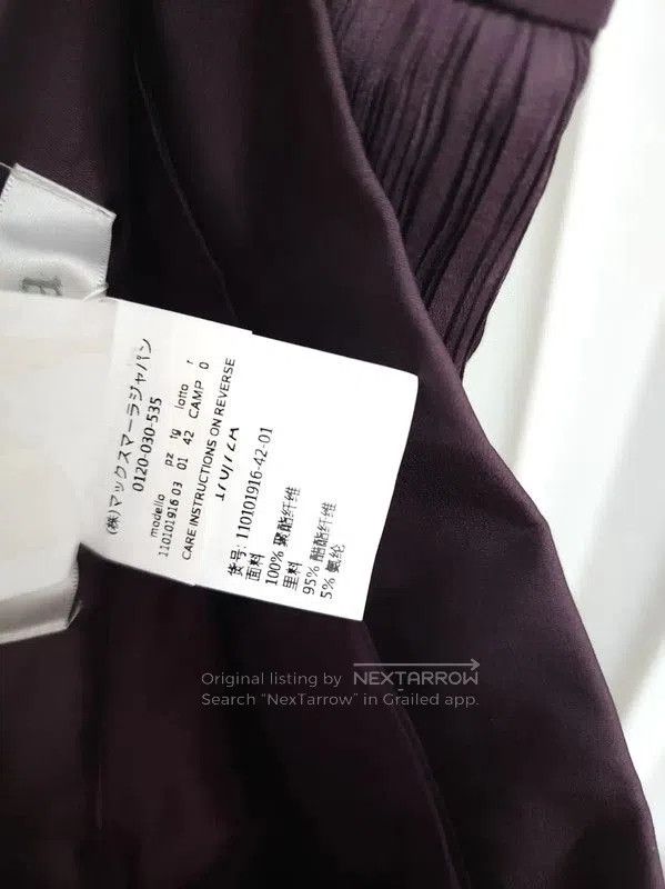 Max Mara MaxMara Pleated Midi Skirt in Deep Purple . Size 23" - 6 Thumbnail