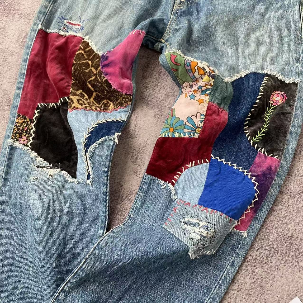 Kapital Kapital Monkey Cisco Patchwork Denim Jeans Size US 32 / EU 48 - 3 Thumbnail