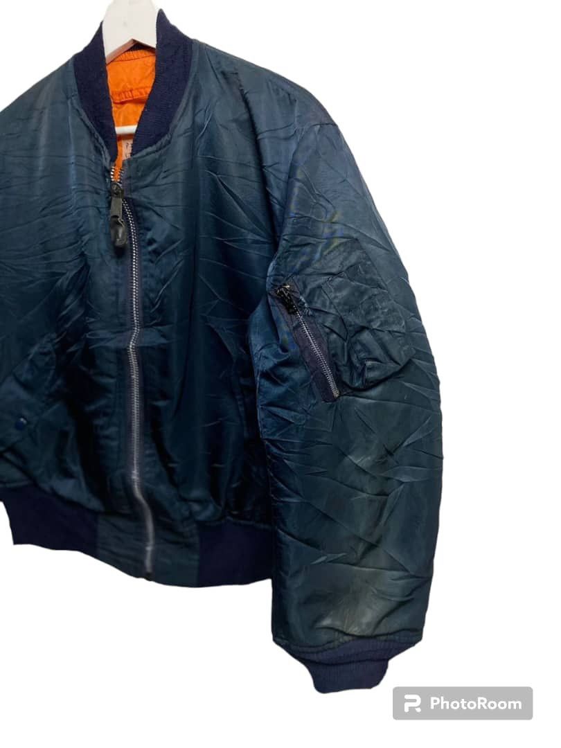 Alpha Industries × Vintage Vintage Alpha Industries Flight Bomber Jacket (Navy Blue) Size US L / EU 52-54 / 3 - 3 Thumbnail