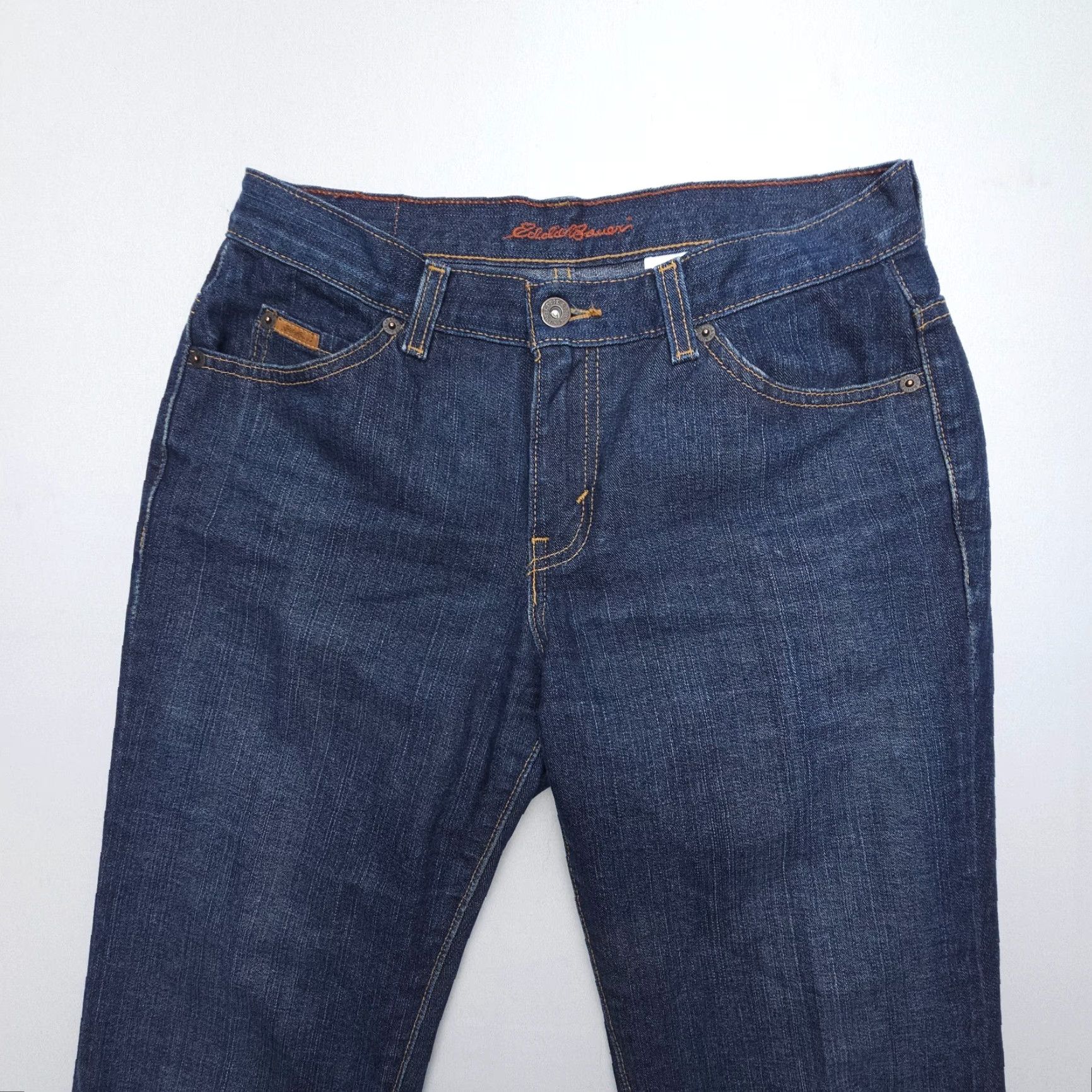 Eddie Bauer VINTAGE Eddie Bauer Jeans Bootcut Womens 4 Regular 32" Inseam Dark Wash Blue Cotton Denim Belt Loops 2000s USA Front Logo Womens Size 27" / US 4 / IT 40 - 4 Thumbnail
