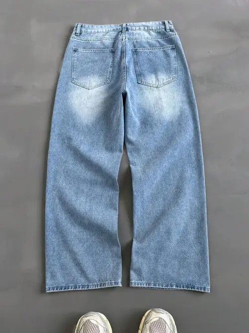 Jean Vintage RETRO washed loose denim jeans Size US 30 / EU 46 - 3 Thumbnail