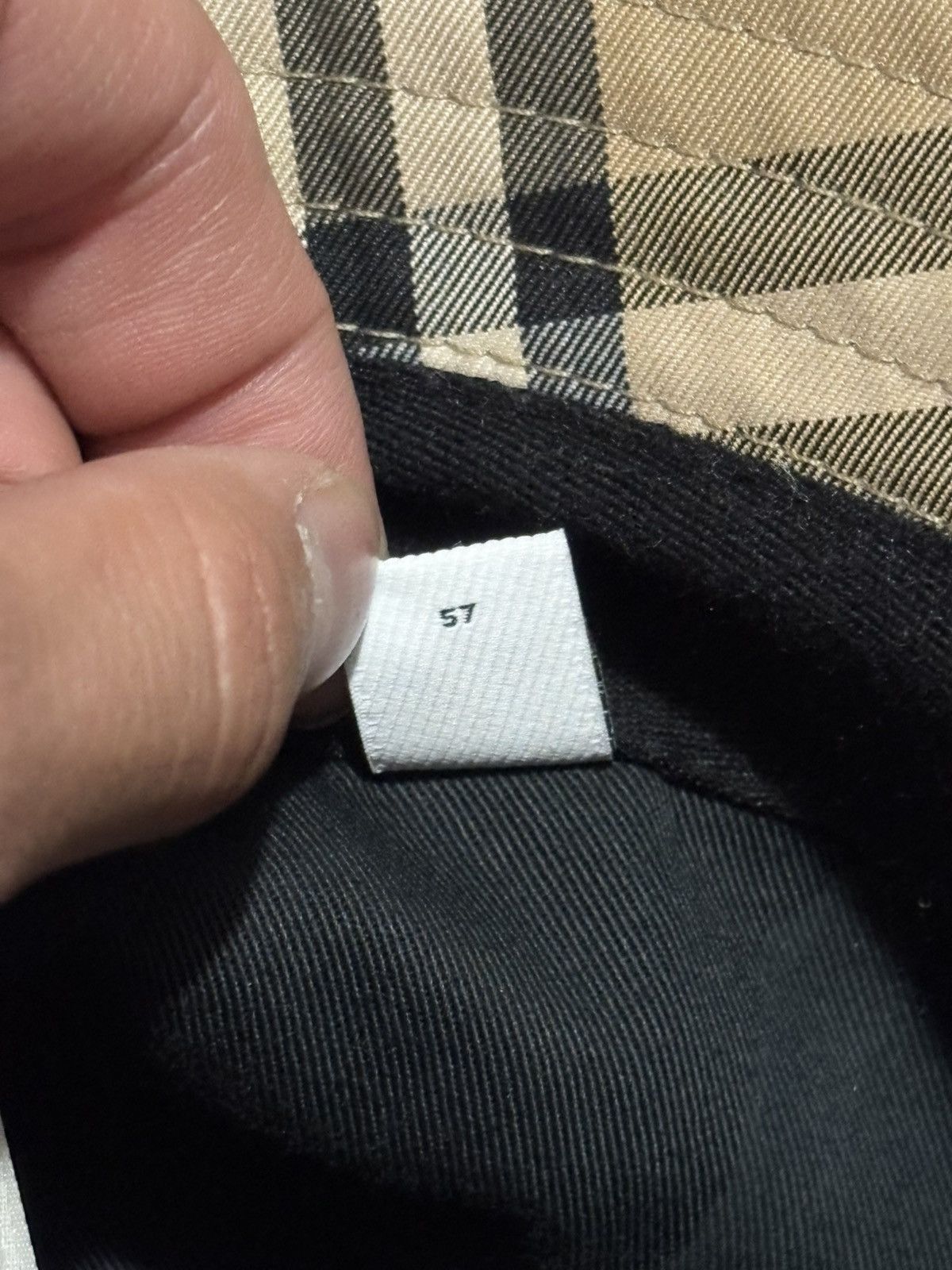 Burberry Bucket Hat Check Plaid Logo striped if six was nine