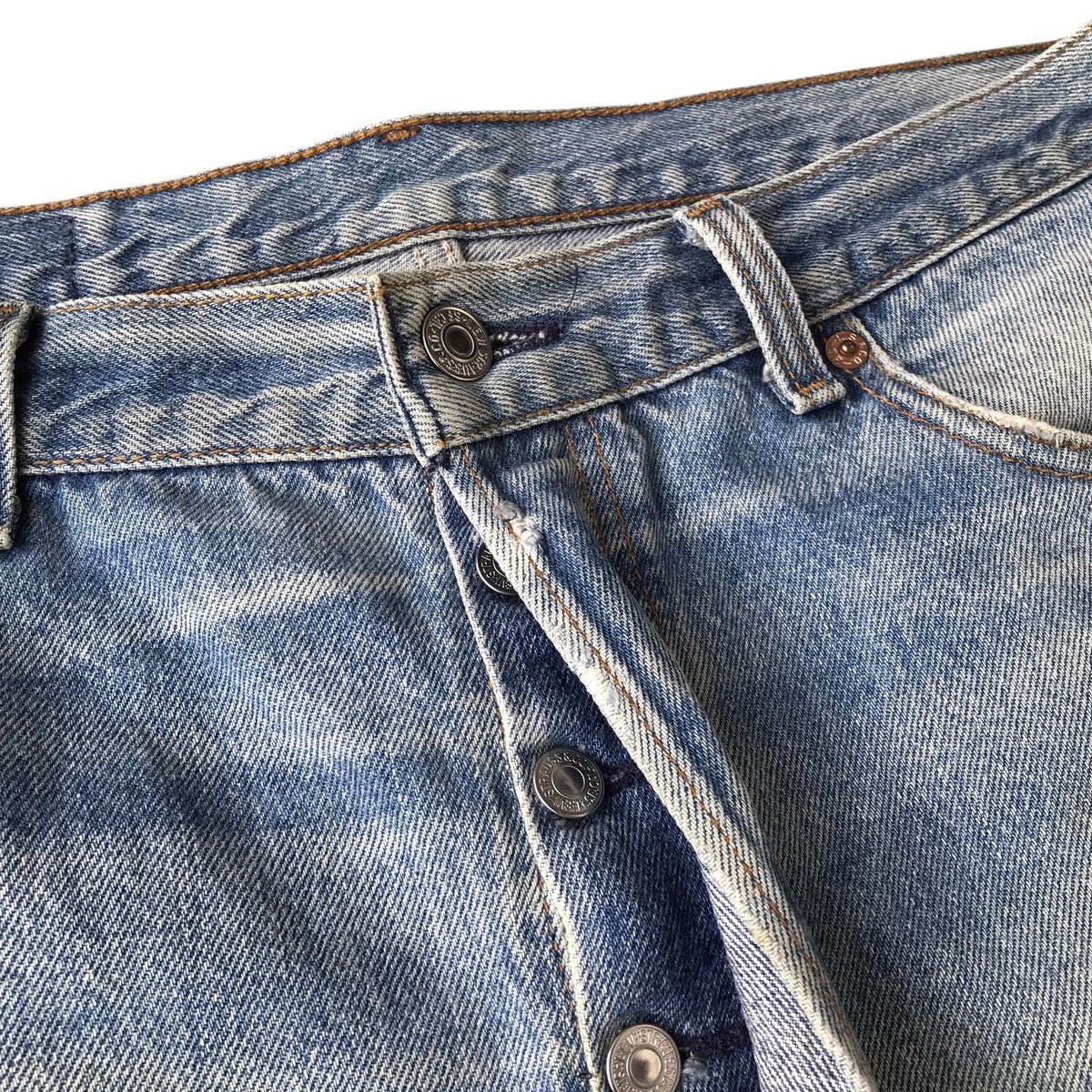 Levi's Levi’s Strauss Lot. 501 Vintage 90s USA Distressed Denim Size US 35 - 6 Thumbnail