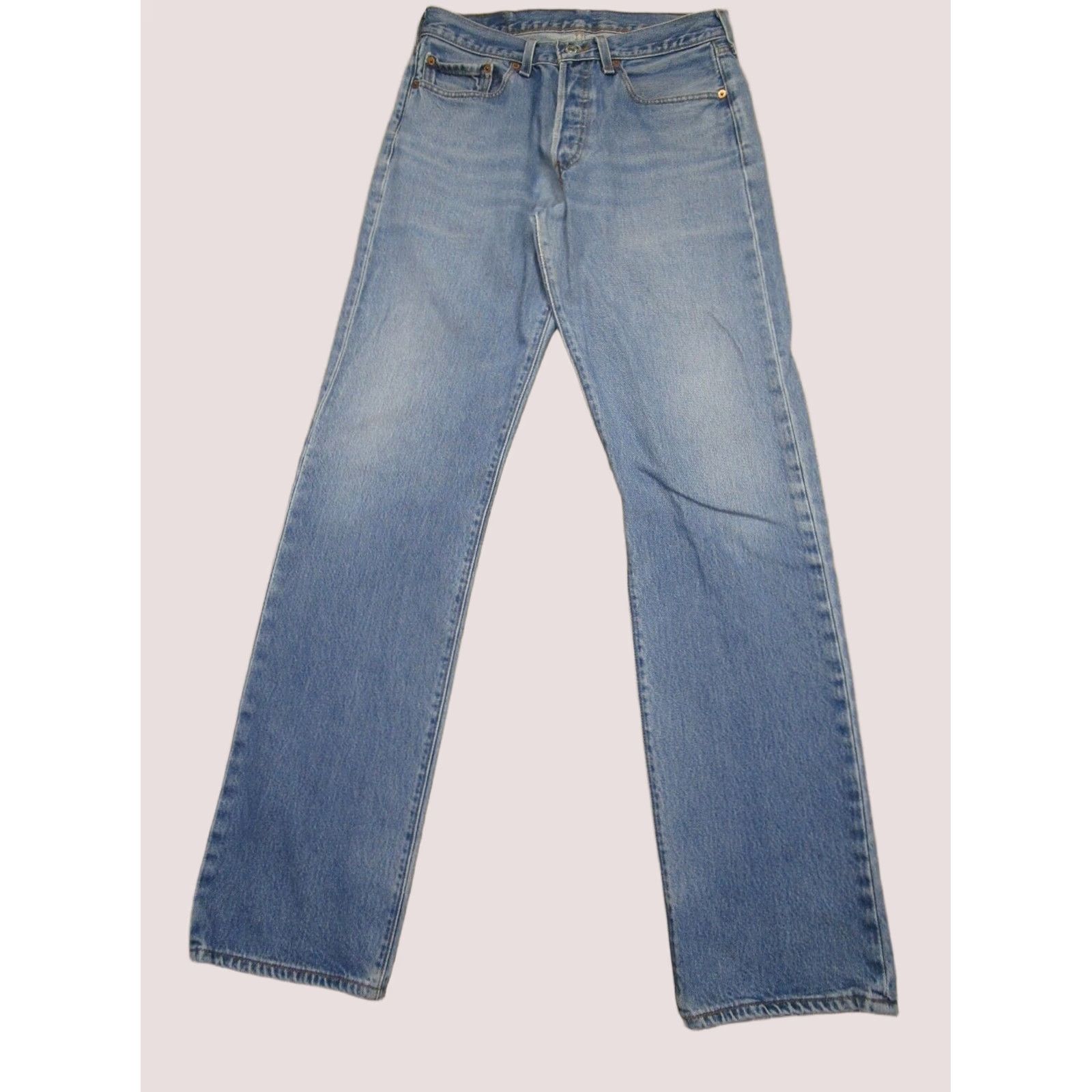 Levi's VINTAGE Levi's 501 XX Jeans Men 33x34 Light Blue Button Fly Pants Whisker 90s USA Mens Size US 33 - 1 Thumbnail