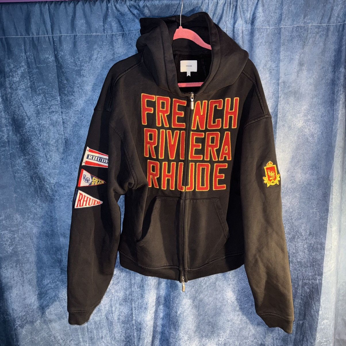 Rhude French Riviera Zip Up Size Small Oversized Fit
