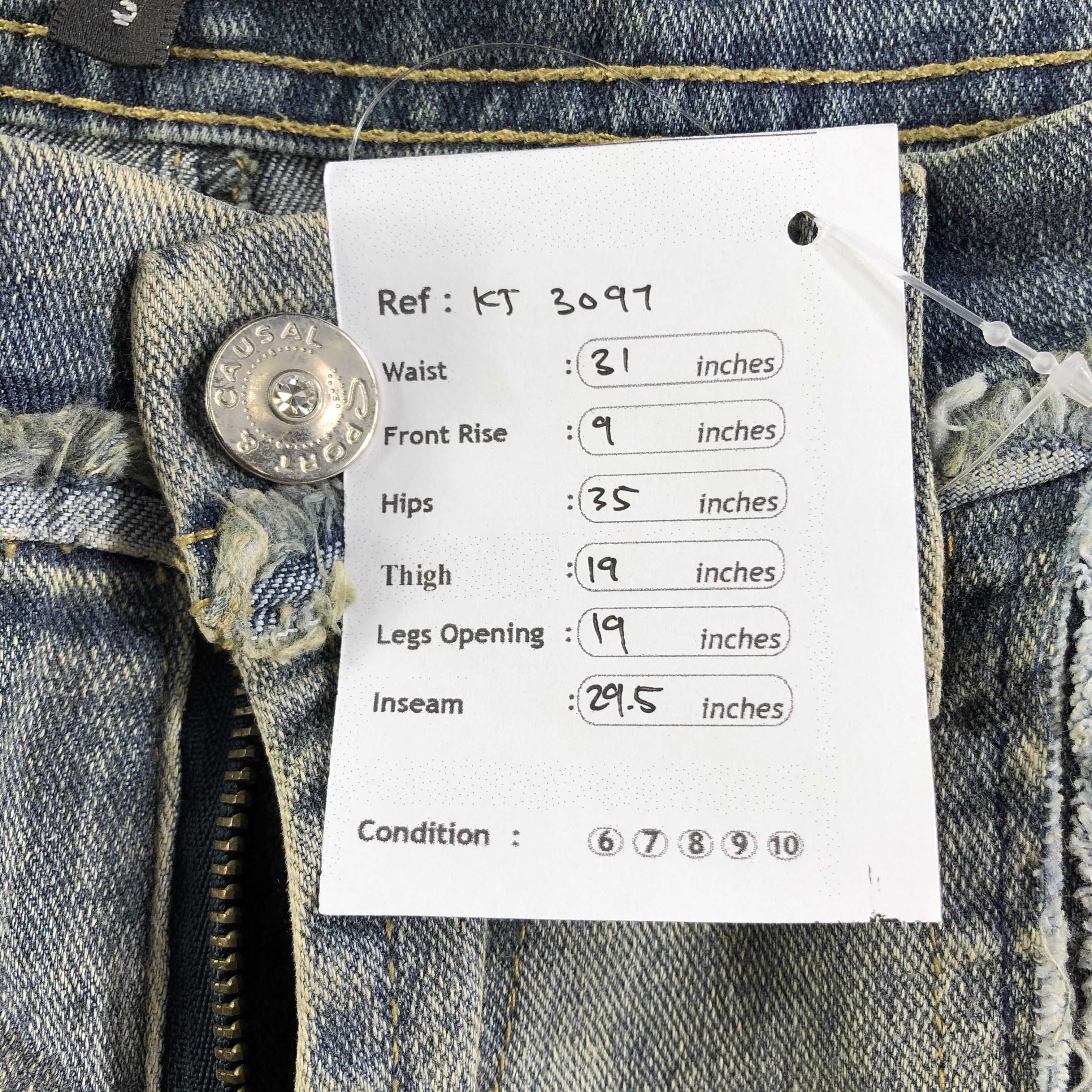If Six Was Nine Japanese Flared Jeans Bootcut Denim KJ3097 Size US 28 / EU 44 - 9 Thumbnail