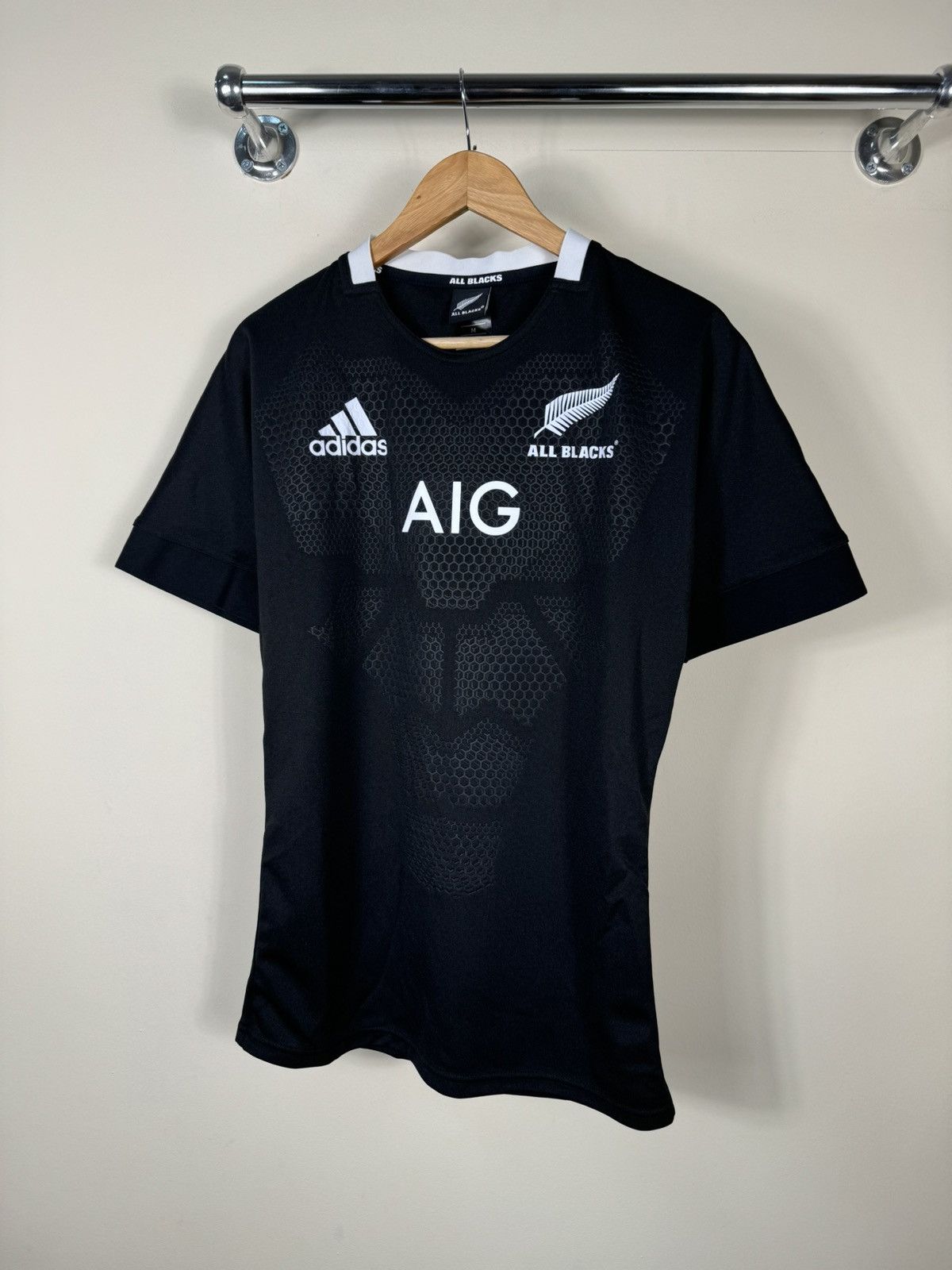 Canterbury of New Zealand Adidas New Zealand 2019 All Blacks Home Rugby Jersey Size US M / EU 48-50 / 2 - 2 Thumbnail